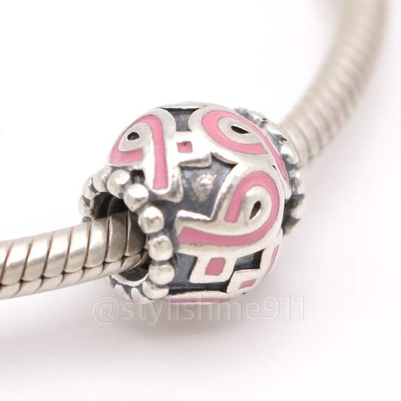 Authentic PANDORA Pink Ribbon Breast Cancer Charm - Picture 1 of 8